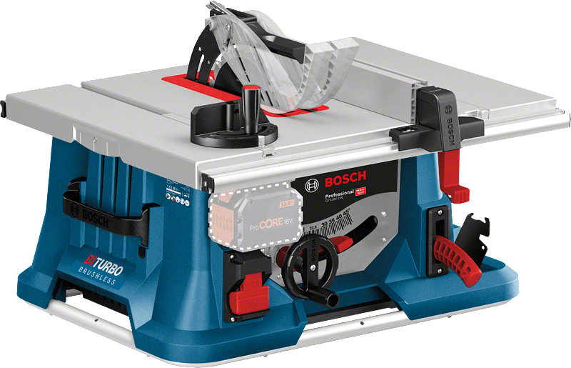 Bosch azul gts 18v-216 | sierra de mesa inalámbrica | biturbo | cuerpo | sin cargadores de baterias - 0601b44000