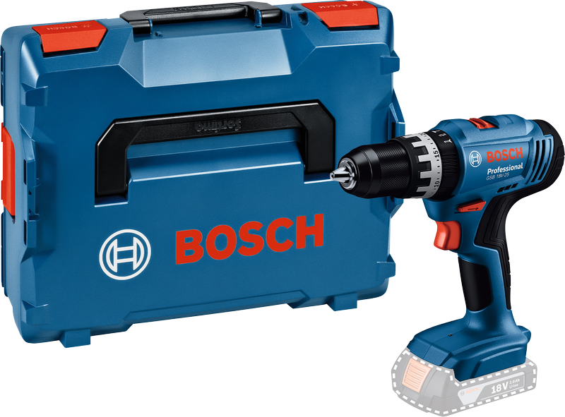 Taladro atornillador de impacto inalámbrico Bosch gsb 18v-25 azul | solo en l-boxx | sin batería ni cargador - 06019k9301