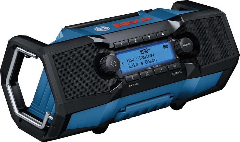 Radio bosch batería gpb azul 18v-3sc | FM, DAB+ y Bluetooth | sin baterías ni cargador - 06014a3300