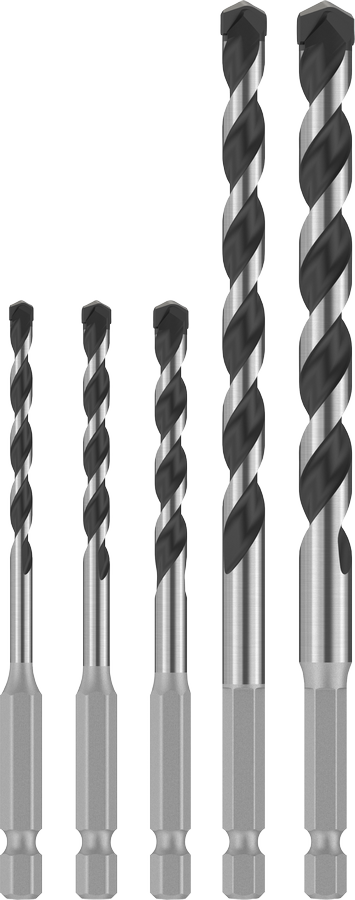 Accessori Bosch set di punte per calcestruzzo hex-5 | 5 pezzi | 4, 5, 6, 8, 10 mm - 2608707004