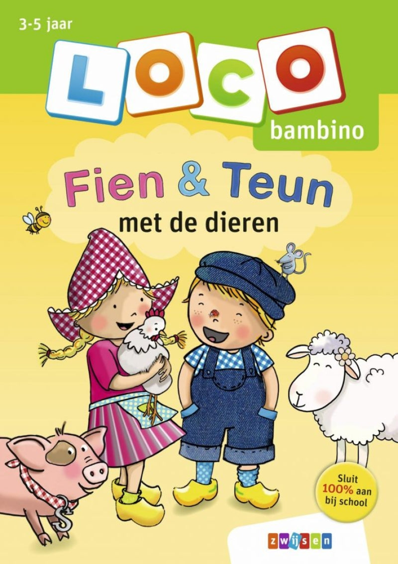 Folleto de ejercicio Loco Fien y Teun con los animales