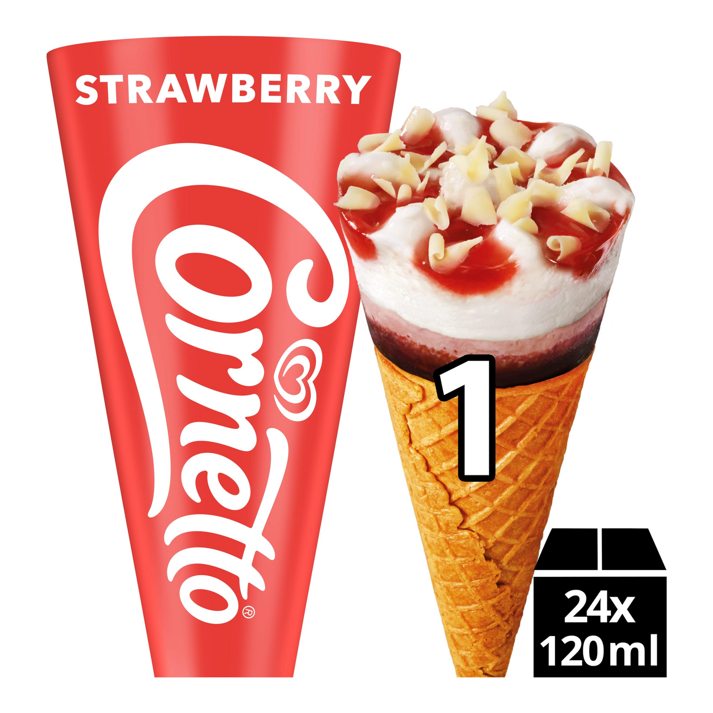 Ola cornetto fragola (24x 125 ml)