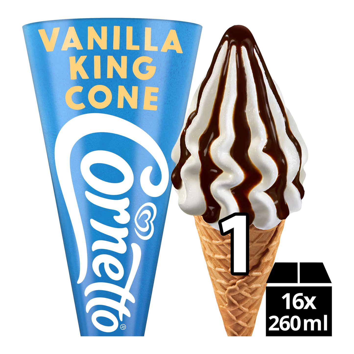 Ola cornetto king cone vaniglia (16x 260 ml)
