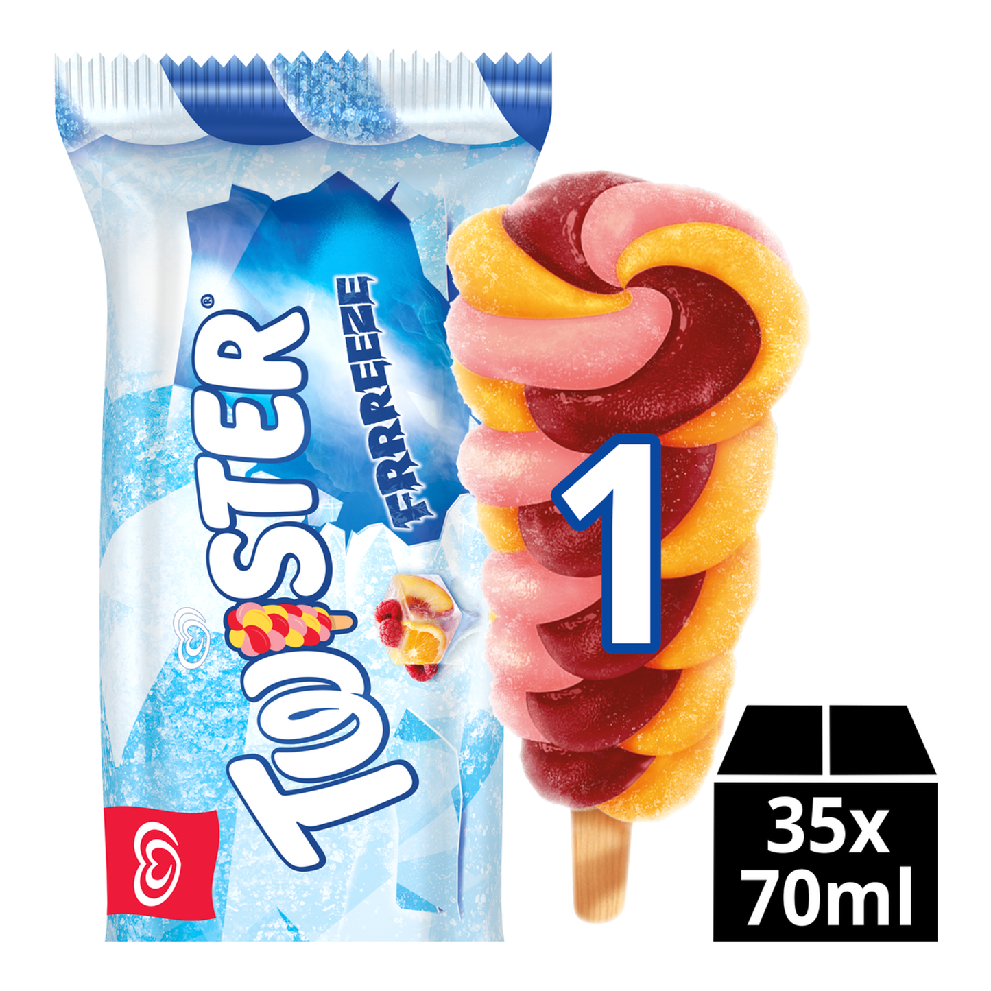 Ola mano helado tornado congelado (35 piezas)