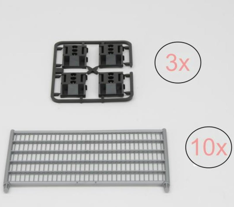 Parte bruta: 10x valla de construcción + 12x bloque de soporte