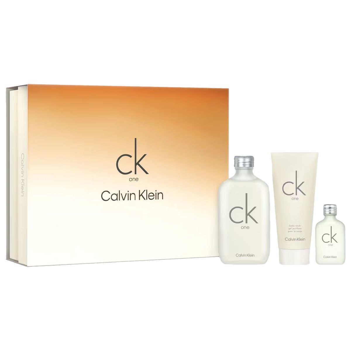 Calvin Klein un set regalo eau de toilette 100ml + mini + bagnoschiuma 100ml unisex