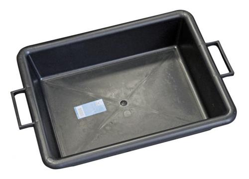 Cárter de aceite de plástico de 25 litros con mango fotovoltaico.