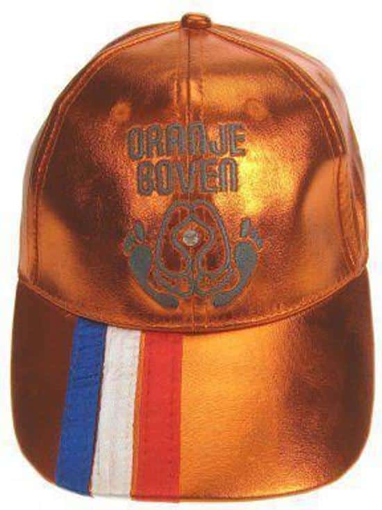 Van der Doelen Oranje sopra il cappello con elastico dietro