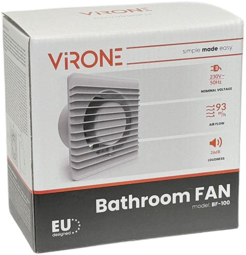 Orno baño - ventilador de inodoro blanco 100 mm + temporizador y sensor - 8611020