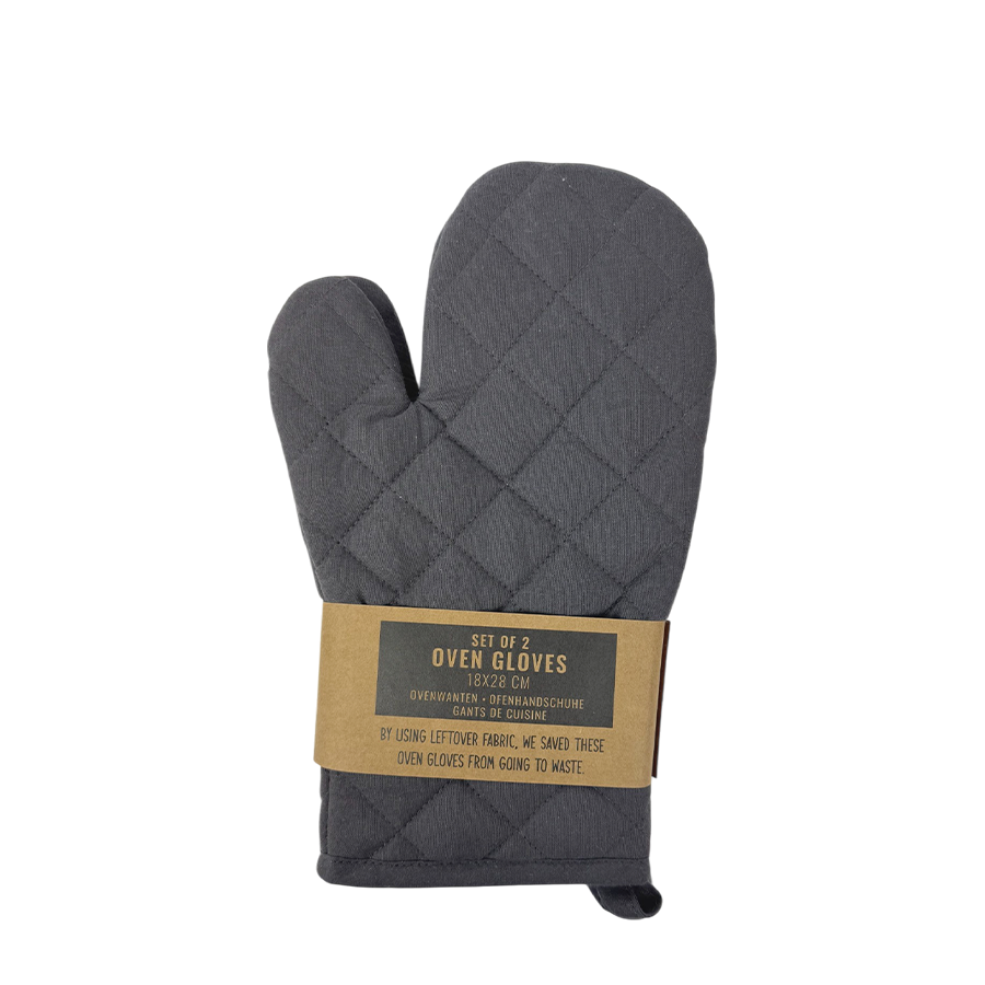 Ovenwant antraciet 18x28cm 2 stuks