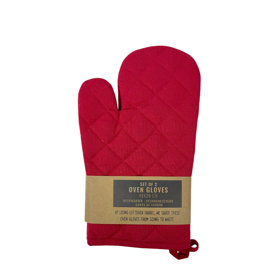 Manopla de horno roja 18x28cm 2 piezas