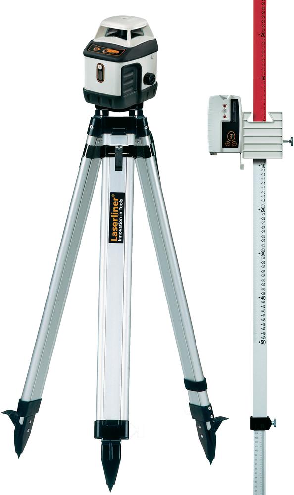 Set Laserliner aquapro 120 | laser rotante + treppiede, ricevitore e asta di misurazione - 046.04.00a