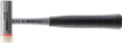 Martillo de plástico Halder | longitud 290 mm cabeza d. 30 mm | tubo de acero duro | nailon acero templado blanco | 1 pieza - 3677.030 - 3677.030
