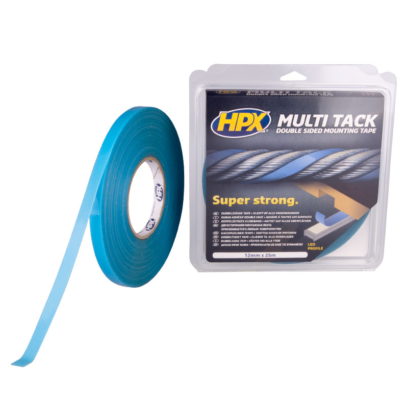 Nastro multiaderente biadesivo HPX | semitrasparente | 12mmx25m - pa1225 - pa1225