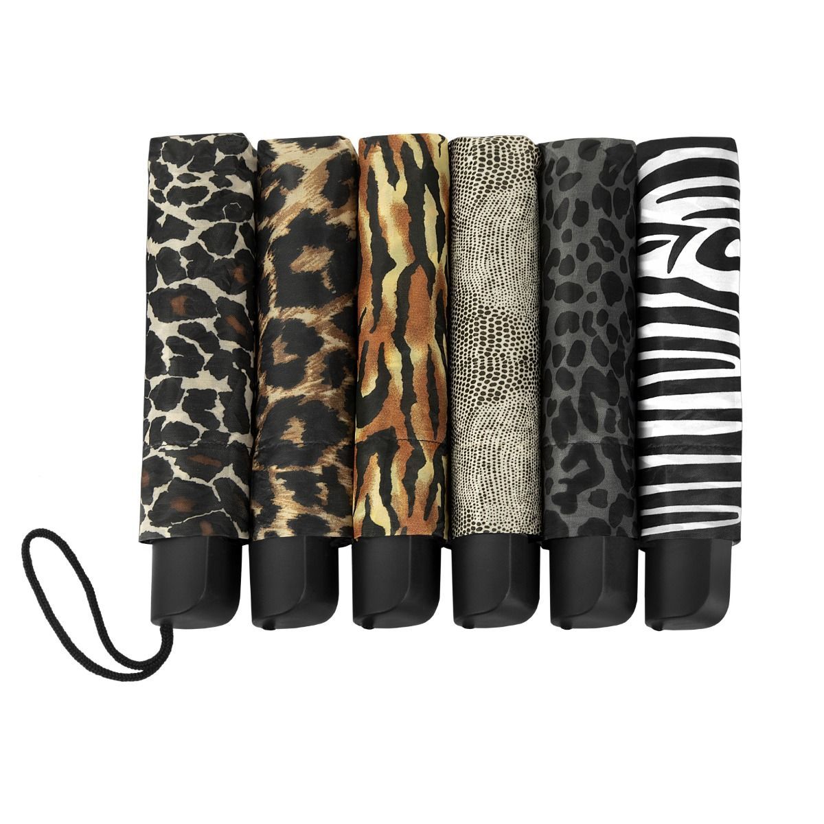 Ombrello Impliva Falconetti pieghevole formato mini stampa animalier assortiti