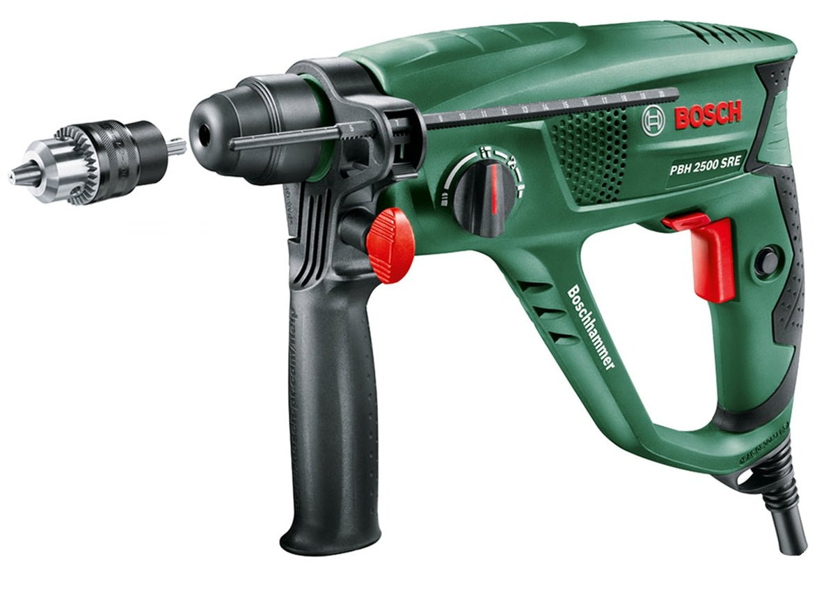 Taladro percutor bosch pbh 2500 sre verde | 600w 1,9 julios - 0603344402