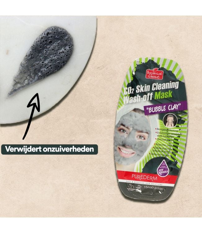 Maschera per argilla a bolle purificanti purederm purem