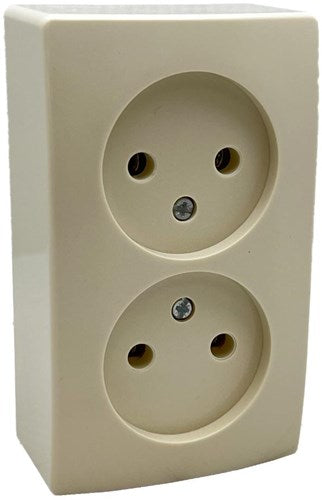 Peha enchufe de superficie peha doble crema - 4678960