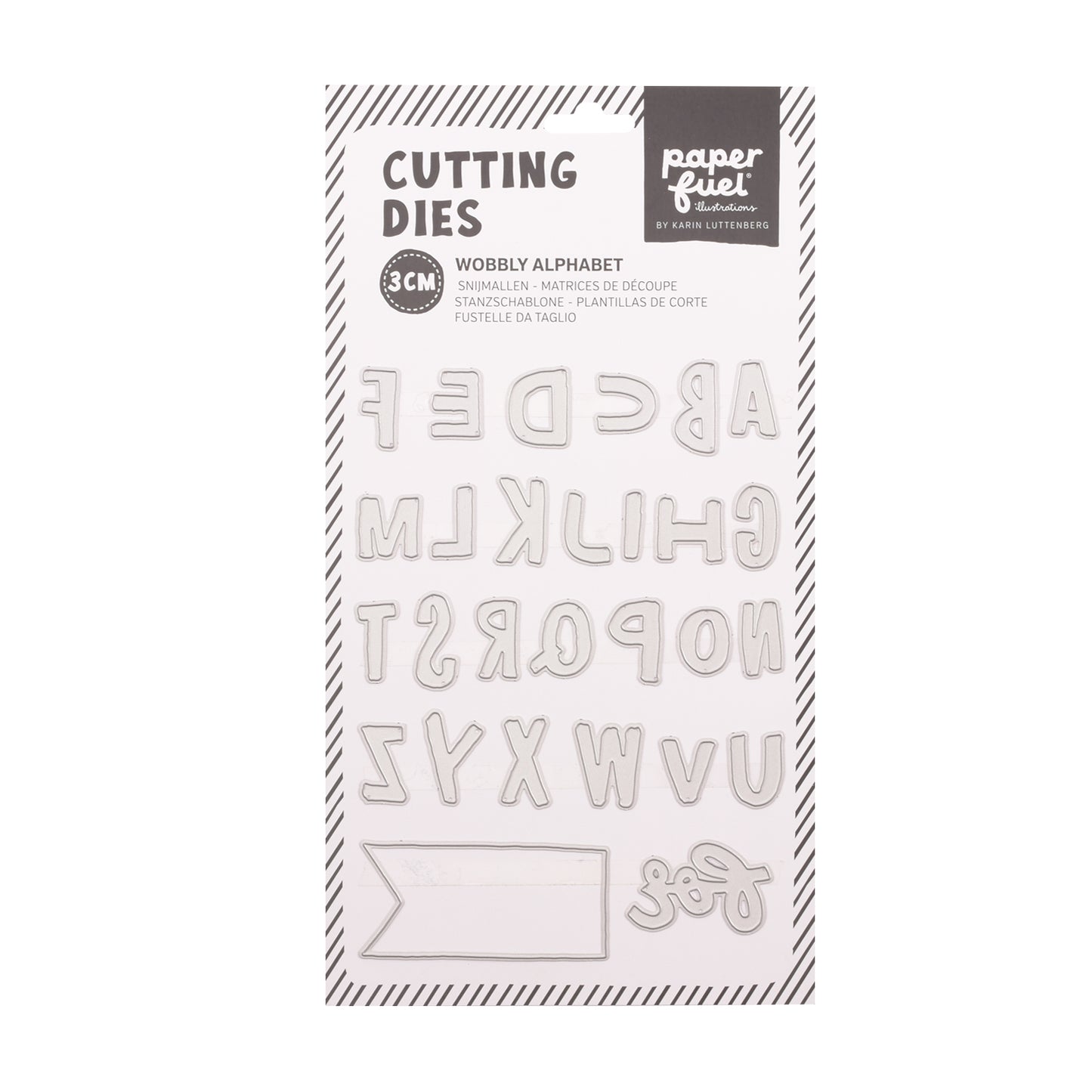 Paperfuel • plantilla de corte a5 alfabeto