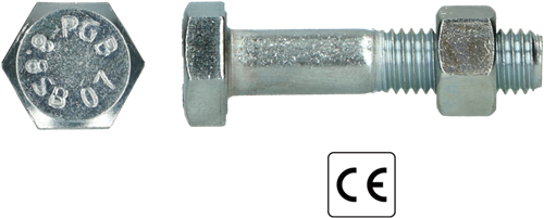 Pgb-europe pgb-fasteners | sb bullone ce 8.8 en15048-1 m10x70 zn | 100 pz p15048801010000703