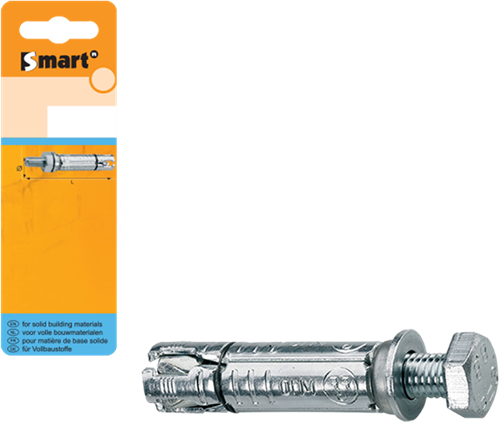 Pgb-Europa intelligente | bullone a cuneo con rubinetto m8x25x70 zn | 4 pezzi sm000t001080080h