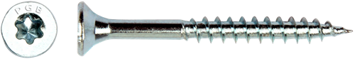 Pgb-fasteners vite per truciolare vzk-t parte filetto punta tagliente testa svasata ø5,0x70 zn tx25 | 200 pezzi | pgwvtg001005000702