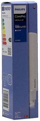 Philips corepro LED plc 9w 840 4 pin 4000k 950lm | 10 pezzi