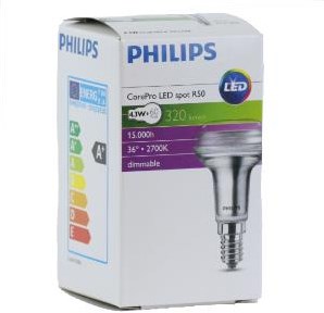 Philips corepro r50 4.3w-60w 827 e14 regulable - led3303