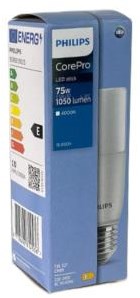 Lampada tubolare LED Philips T38 E27 9,5-75W 4000K opaca - LED3251