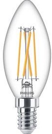 Philips led kaars e14 3,4-40w filament helder warmglow blister - 5100308