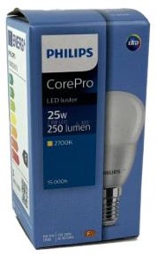 Philips LED bullet E14 2.8-25W 2700K opaca - LED3325