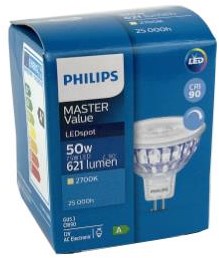 Philips Foco LED gu5.3 12v 7.5-50w 2700k regulable - led3552