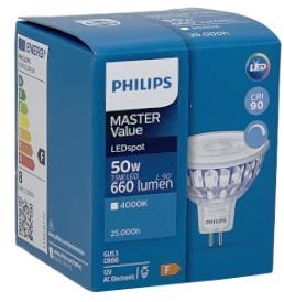 Philips Foco LED gu5.3 12v 7.5-50w 4000k regulable - led3556