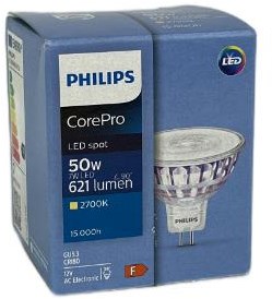 Philips faretto led gu5.3 12v 7-50w 2700k - led3522