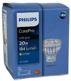 Philips Foco LED MR11 Gu4 12V 2.3-20W 2700K - LED3477