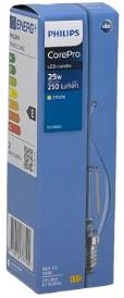 Candela LED Philips E14 2-25W 2700K filamento trasparente - LED3723