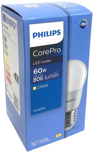 Philips Philips LED bala 5,5-40W E14 827 P45 transparente - LED3340