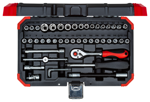 Gedore rojo | r49003046 | juego de llaves de vaso | 1 4” | 4-14 mm | 46 piezas - r49003046