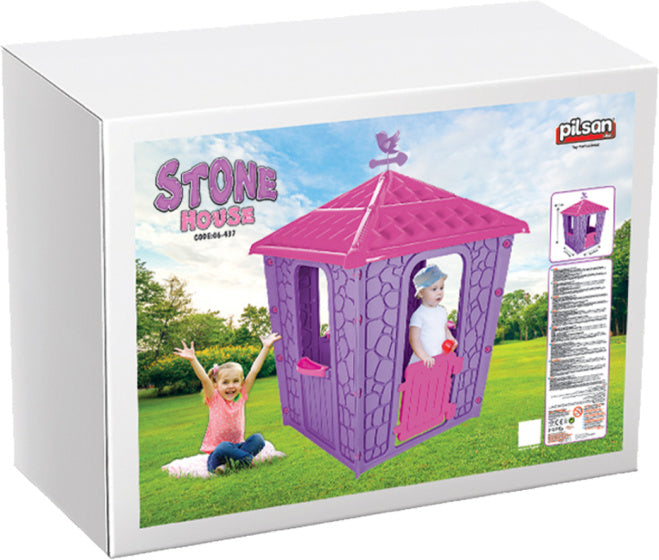 Pilsan Stone Speelhuisje 114 x 114 x 151 cm Pink Pink