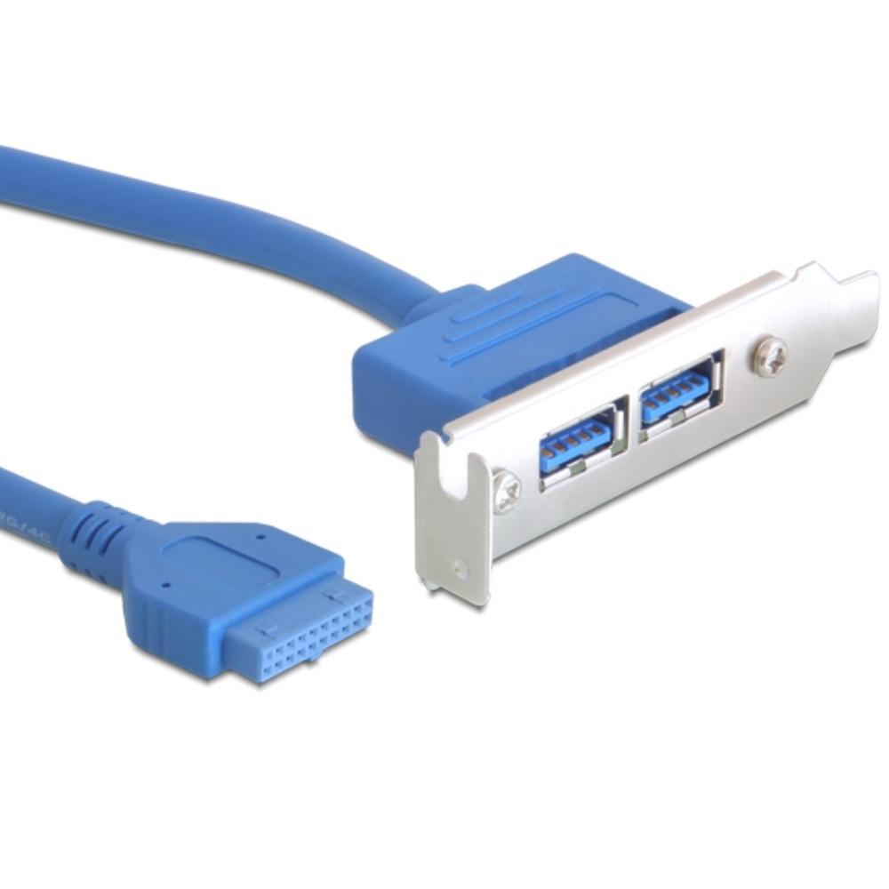 Delock Slotplaat e USB da 3.0 a 19 pin