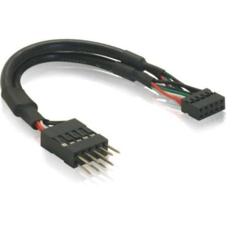 DELOCK DELOCK KB USB 2.0 BU10PIN-ST10PI BK 0,1M