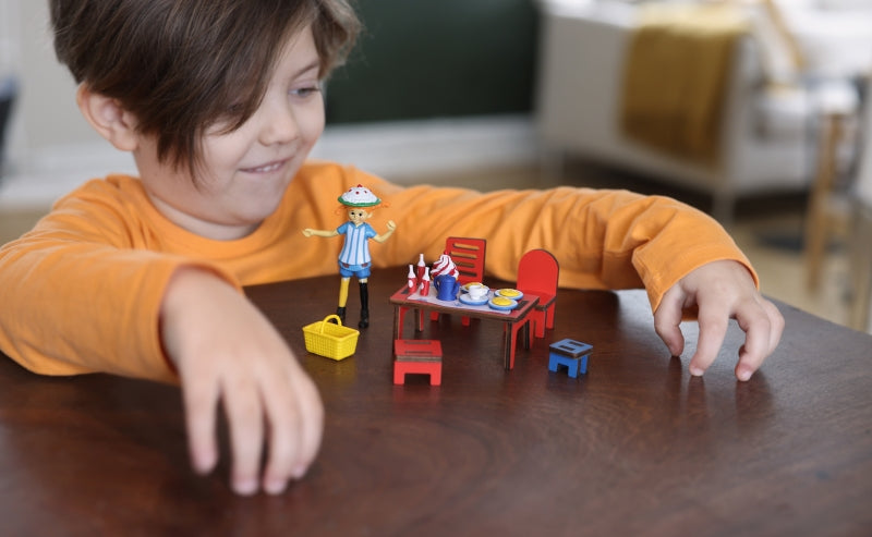 Licencias de libros para niños Pippi Calzaslargas - juego de muebles de madera n.º 1