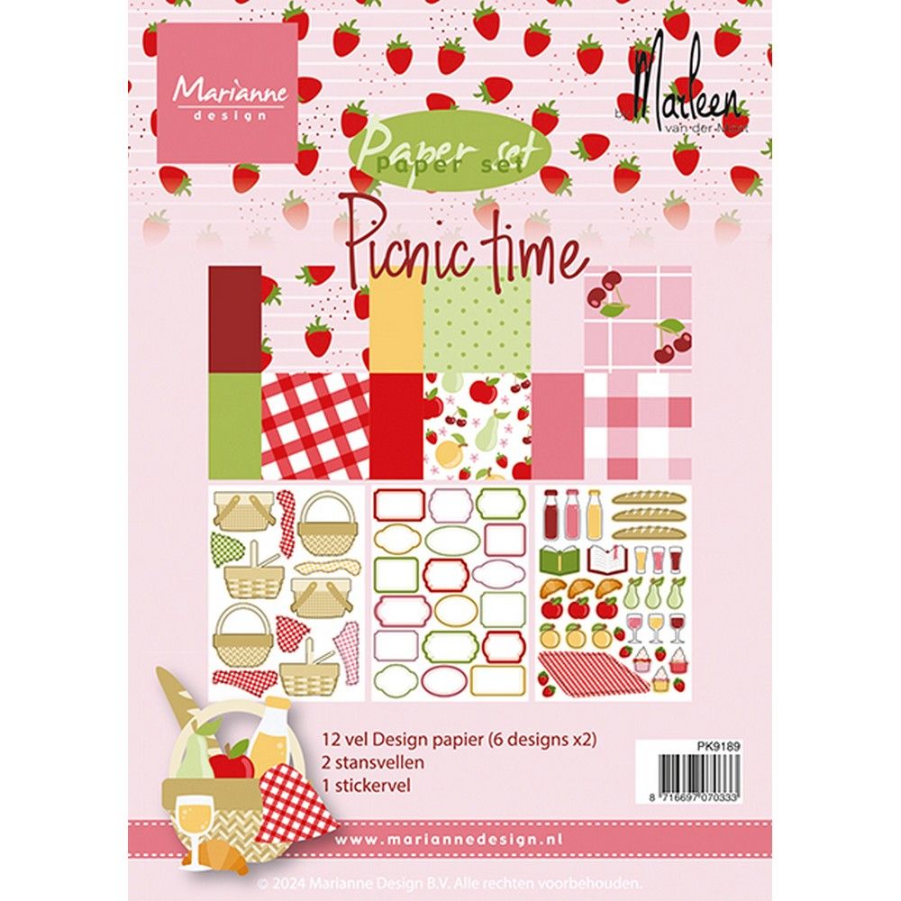 Marianne design • set de papel picnic time de marleen