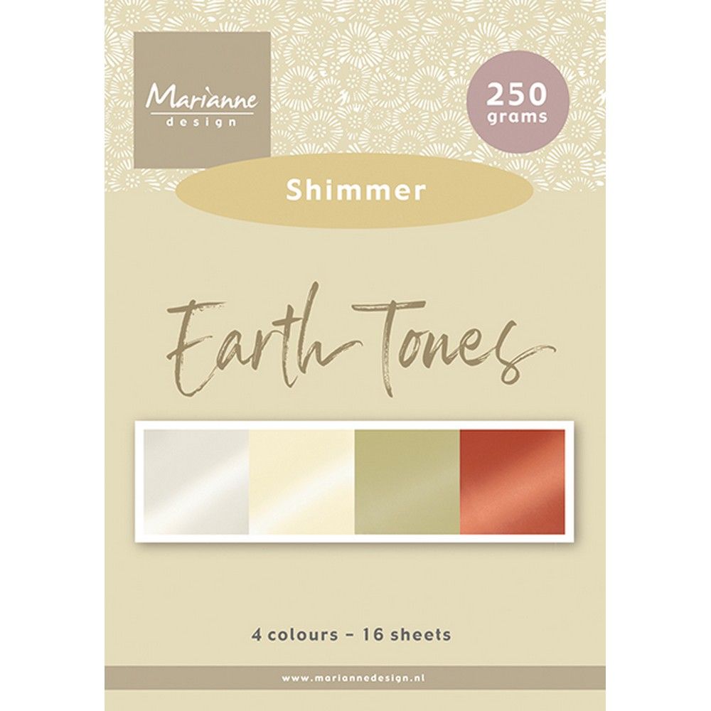 Design Marianne • blocco di carta A5 tonalità terra scintillanti