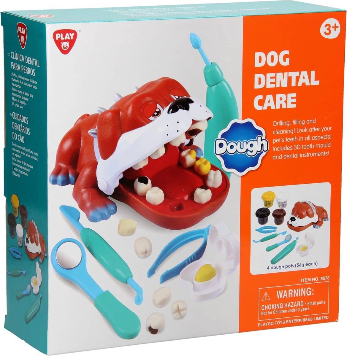 Care dental de perro, arcilla con el perro que ocurre