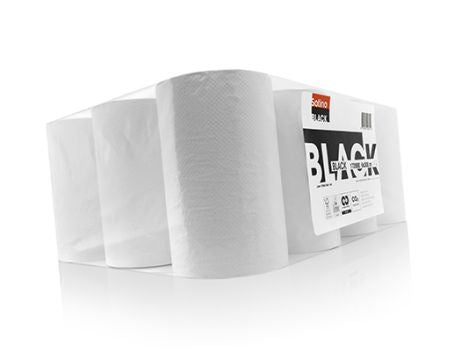 Bolsa negra Satino Cleaning Roll Satino con 6 rollos de 19.5cmx300m