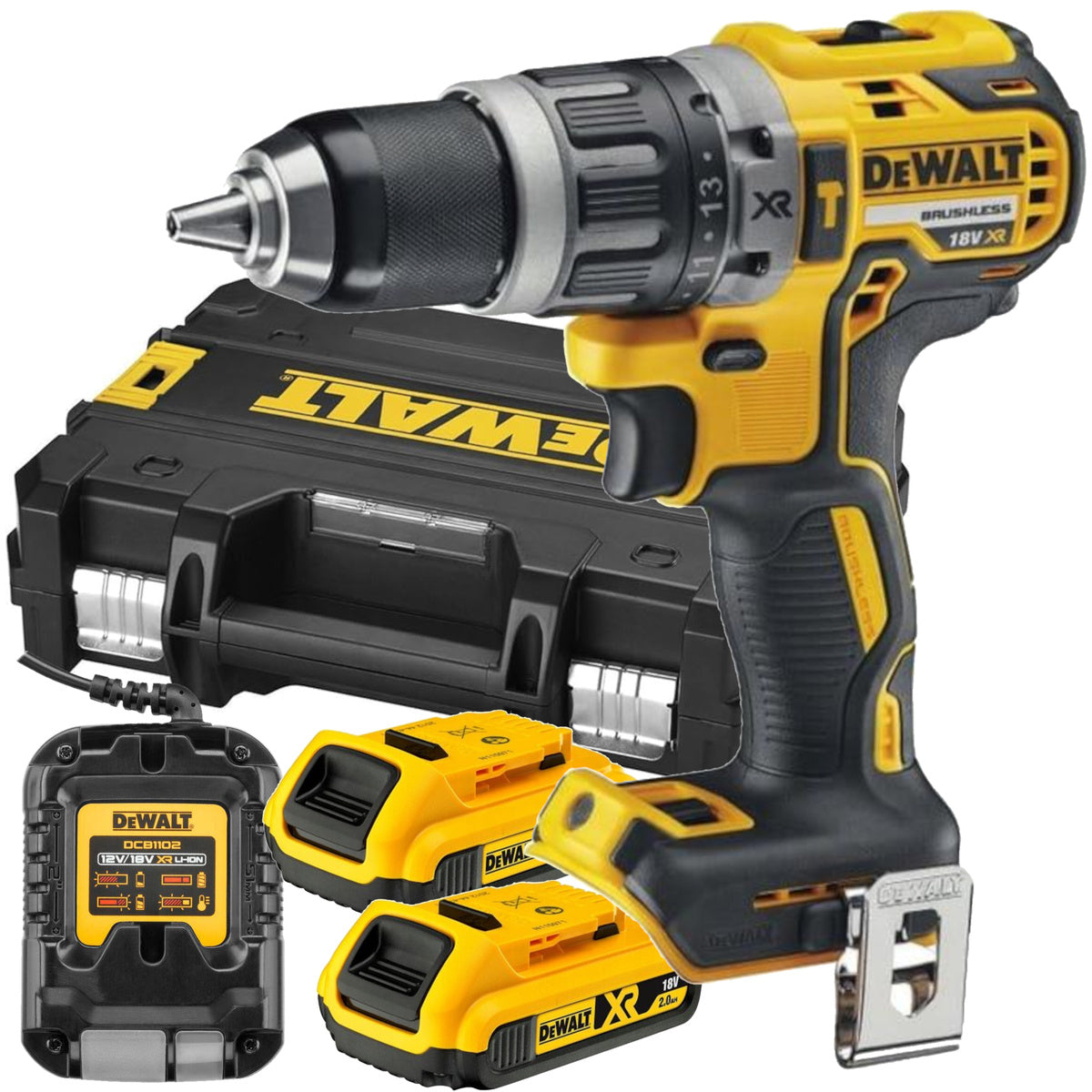 Trapano a percussione a batteria Dewalt dcd796d2 | 18v 2.0ah-dcd796d2-qw