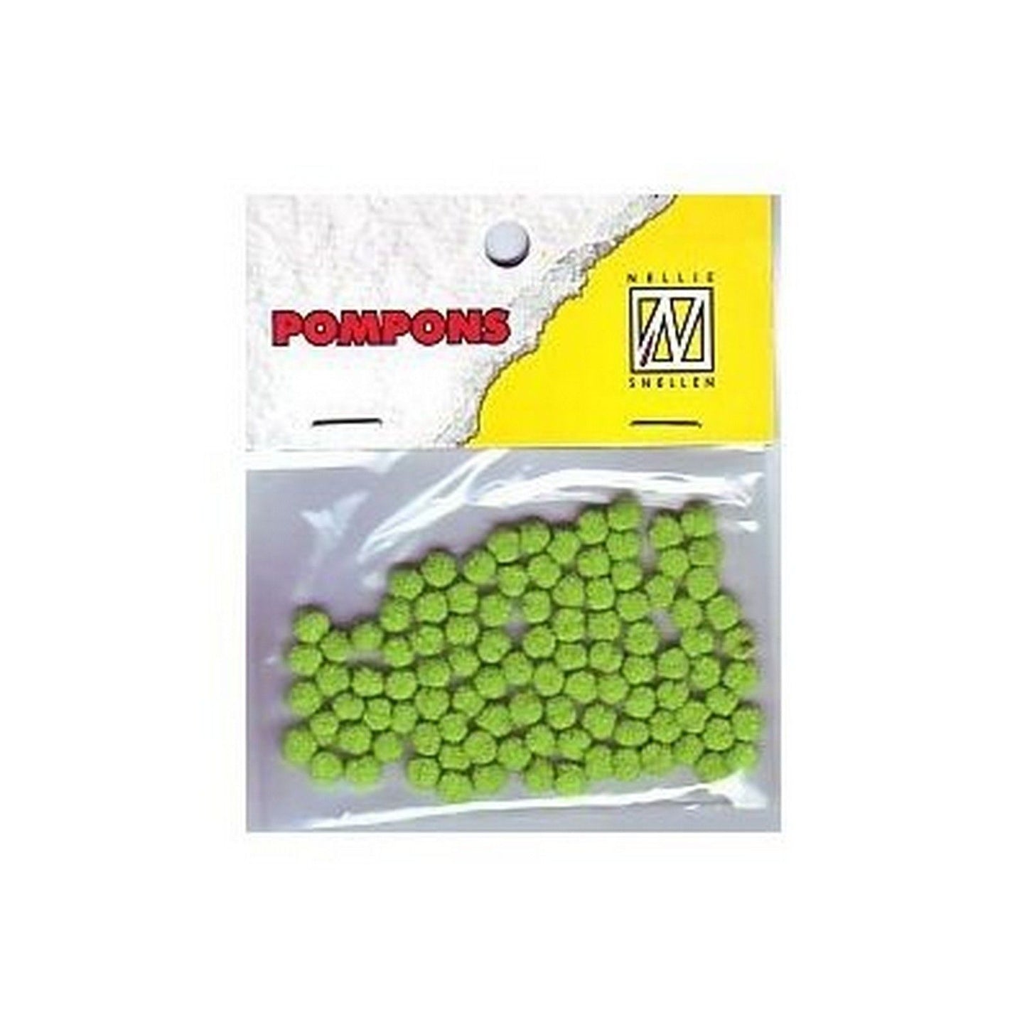 La scelta di Nellie • pompon mini 3mm 100 pezzi conf. col. 11 verde lime