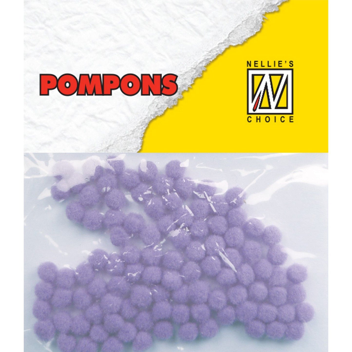 La scelta di Nellie • pompon mini 3mm 100 pezzi conf. col. md-1914 viola chiaro