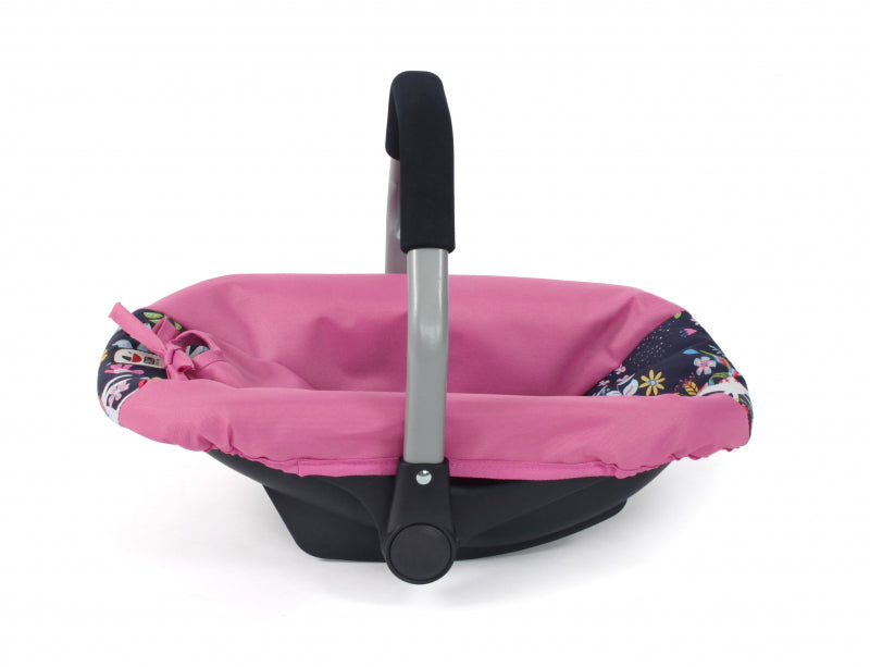 Silla de coche para muñeca Bayer chic (unicornio azul oscuro rosa)
